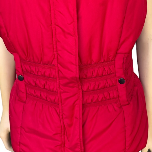 New Directions Red Zipper Snap Front Closure Women’s Puffer Jacket - Picture 5 of 9